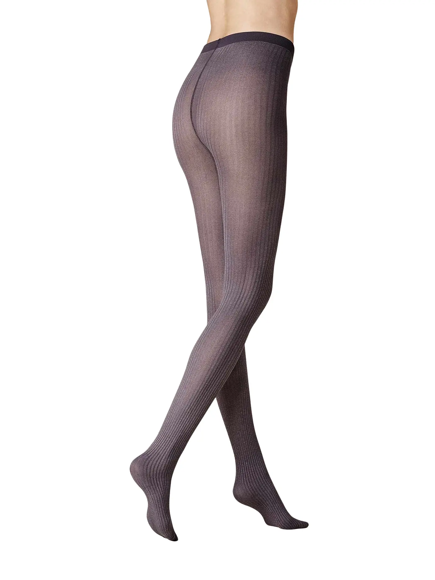KUNERT | Modestrumpfhose RIB black | lila
